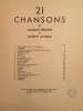  21 chansons. D'autres chansons *. PRÉVERT Jacques & KOSMA Joseph :