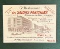  Gd. restaurant des salons parisiens hôtel de la Méditerranée... *. [Ephemera] Anonyme :