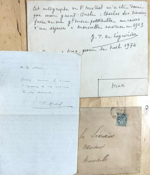 Lettre de recommandation pour le sous-brigadier Riousset candidat au concours pour le grade de brigadier... Mistral, Fred&eacute;ric.