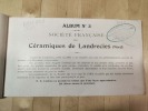 Soci&eacute;t&eacute; fran&ccedil;aise des c&eacute;ramiques de Landrecies (Nord). Album n&deg;3. Anonyme