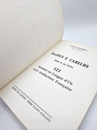 Bajocs e Cabelhs. Prefaço de Jan Sutra. 121 sonnets en langue d'Oc avec traduction française.