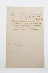 Lettre autographe.
