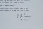 Paul Delvaux décline une proposition d'illustration.. Paul Delvaux (1897-1994) Peintre surréaliste belge.