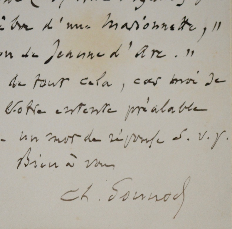 Charles Gounod à Raymond Storms. Charles Gounod (1818-1893) Compositeur français.