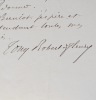 Lettre du peintre Tony Robert-Fleury. Tony Robert-Fleury (1837-1911) Peintre de compositions historiques et de portraits.