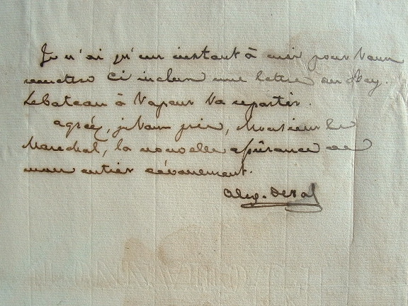 Le consul de Tunis, Al. Deval, transmet une lettre du Bey à Clauzel.. Alexandre Deval (1795-1839) Consul de France en Algérie (1819-1832), puis à ...