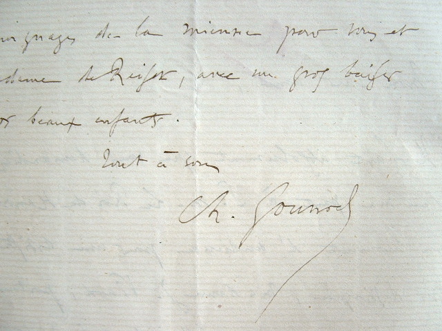 Charles Gounod demande audience pour une grande pianiste.. Charles Gounod (1818-1893) Compositeur français.
