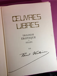 Oeuvres libres, trilogie érotique et filles.