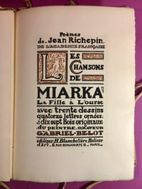 Les chansons de Miarka, la fille à l'ourse.