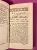 Les oeuvres choisies du Sr. Rousseau contenant Ses Odes, Odes Sacrées de l'Edition de Soleure, & Cantates.. ROUSSEAU, Jean-Baptiste.
