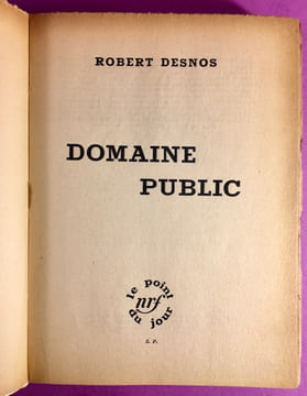 Domaine public [Envoi de Youki Desnos à André Breton]. DESNOS, Robert.