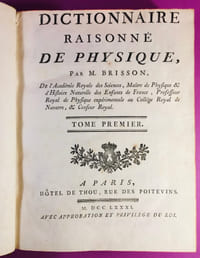 Dictionnaire raisonné de physique.