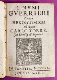I numi guerrieri, poema heroicomico.