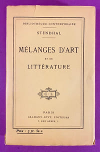 Mélanges d'Art et de Littérature [ex-libris de Louis Eugène Parturier]