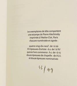 Alechinsky à l'imprimerie [Edition de luxe, eau-forte signée par l'artiste]