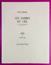 Les jambes du ciel, avec une photographie de Man Ray - Le fait accompli - N°6, juillet 1968