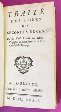 Traité des peines des secondes noces
