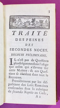 Traité des peines des secondes noces