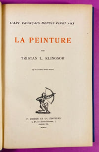 La Peinture - collection l'Art français depuis vingt ans [ex-libris Marcel Parturier]