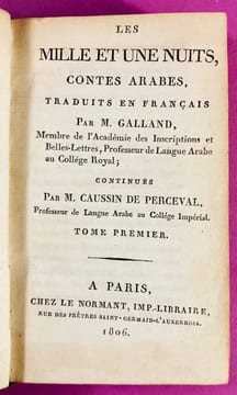 Les Mille et une Nuits, Contes Arabes. [GALLAND, Antoine] ; CAUSSIN DE PERCEVAL, Jean-Jacques.