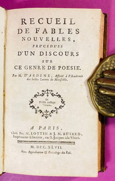 Recueil de fables nouvelles, précédées d'un discours sur ce genre de poésie.. D'ARDENE, Esprit-Jean-Baptiste-Antoine