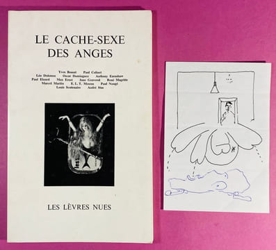 Le Cache-Sexe des Anges - dessin original joint. [COLLECTIF] ; MARIËN, Marcel ; MAGRITTE, René ; NOUGÉ, Paul...
