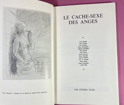 Le Cache-Sexe des Anges - dessin original joint. [COLLECTIF] ; MARIËN, Marcel ; MAGRITTE, René ; NOUGÉ, Paul...