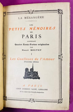 Les Petits Mémoires de Paris : 1. Les coulisses de l’amour. 2. Rues et intérieurs. 3. Le carnet d’un suiveur. 4. Les petits métiers de Paris. 5. Les ...