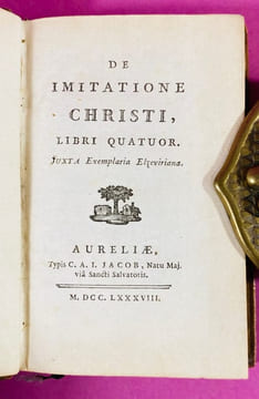 De Imitatione Christi, libri quatuor. Juxta Exemplaria Elzeviriana.. [IMITATION DE JESUS-CHRIST] ; THOMAS A KEMPIS 