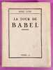 La tour de Babel [Envoi et dessin de l'autrice]. MARIE LAURE [Marie-Laure de NOAILLES]