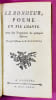 Le Bonheur, po&egrave;me en six chants. Avec des Fragments de quelques &Eacute;p&icirc;tres. Ouvrages Posthumes de M. Helvetius.. HELV&Eacute;TIUS, Claude-Adrien.