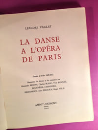 La danse à l'Opéra de Paris