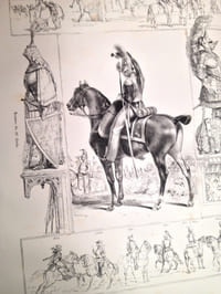 Esquisses historiques des différents corps qui composent l'armée française. Dessiné par Charles Aubry. 