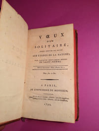 Voeux d'un Solitaire ; pour servir de suite aux études de la nature.