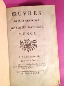 Oeuvres de M. Le Chevalier Antoine Raphael Mengs