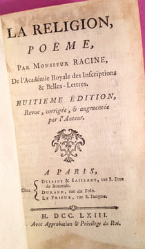 La Religion, Poème.. RACINE, Louis