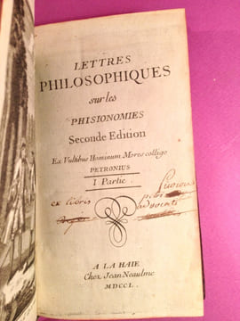 Lettres philosophiques sur les physionomies. Seconde édition.. [Pernetti, (Abbé Jacques)]