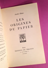 Les origines du papier.