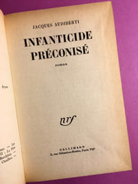 Infanticide préconisé [Envoi de l'auteur]