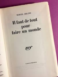 Il faut de tout pour faire un monde [envoi de l'auteur]