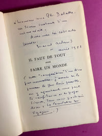 Il faut de tout pour faire un monde [envoi de l'auteur]