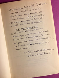 Le promeneur [envoi de l'auteur, tirage de tête]