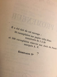 Le promeneur [envoi de l'auteur, tirage de tête]