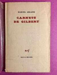 Carnets de Gilbert [envoi de l'auteur]
