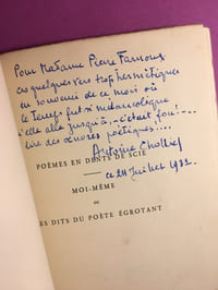 Poèmes en dents de scie, suivis de Moi-même ou les Dits du Poète Egrotant [envoi de l'auteur]