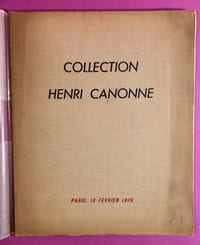 Collection Canonne, catalogue des tableaux modernes, aquarelles et pastels[vente du 18 février 1939]