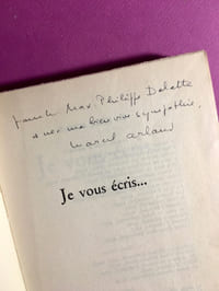 Je vous écris… La nuit et les sources [envoi de l'auteur]