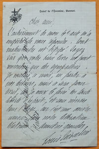 Lettre autographe signée.