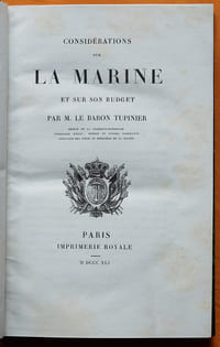Considérations sur la Marine et sur son budget.