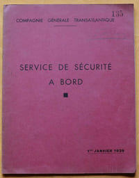 Service de sécurité à bord.